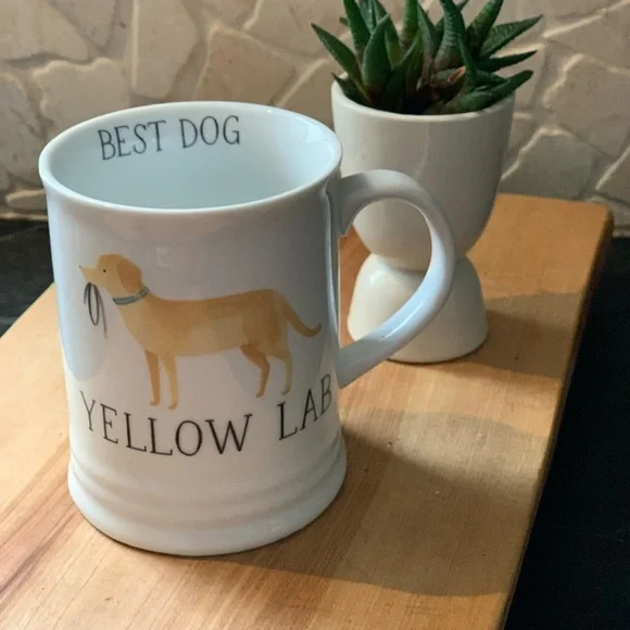 FRINGE STUDIO | Julianna Swaney | “Best Dog” Yellow Lab Mug - Picture 1 of 8